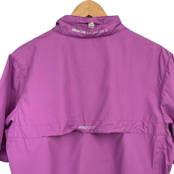 Abacus Outdoor Women's Packable Jacket Fuchsia Pink Size L Short Sleeve Hood - Picture 7 of 11